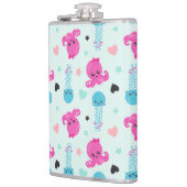 海獣，海生物，タコ，クラゲ，ハート フラスク (左)