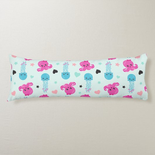 海獣，海生物，タコ，クラゲ，ハート ボディピロー (正面)
