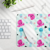 海獣,海生物,タコ,クラゲ,ハート マウスパッド