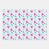 海獣，海生物，タコ，クラゲ，ハート ラッピングペーパーシート (正面3)