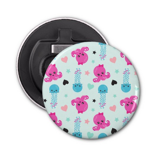 海獣，海生物，タコ，クラゲ，ハート 栓抜き (正面)