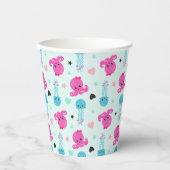 海獣，海生物，タコ，クラゲ，ハート 紙コップ (正面)