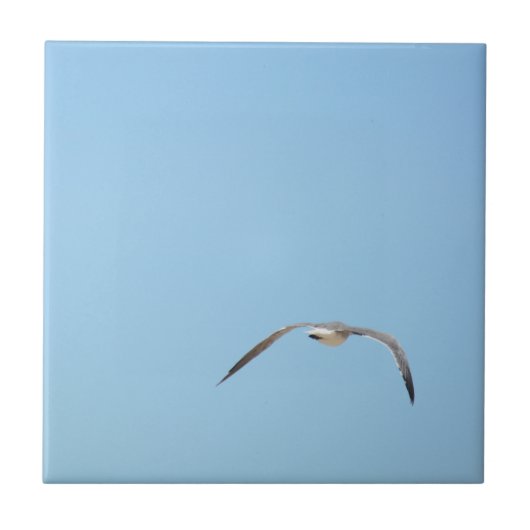 海王室の鳥の海の青の飛行の中のパターン タイル (正面)