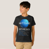 海王星の事実 - 準惑星 宇宙 天文学 Tシャツ (正面フル)