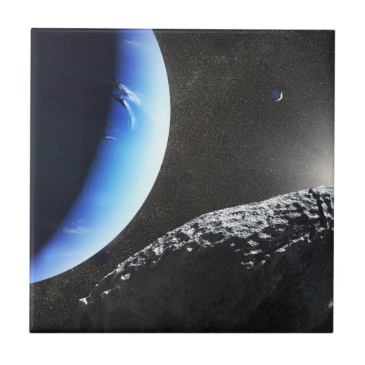 海王星の小さな月のカバ。 タイル (正面)