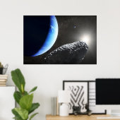 海王星の小さな月のカバ。 ポスター (ホームオフィス)