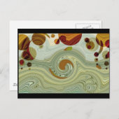 海王星の月 – 抽象芸術 ポストカード (正面/裏面)