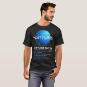 海王星の豆知識 - 準惑星 宇宙 天文学 Tシャツ (正面フル)