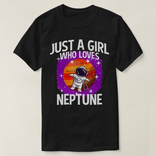 海王星を愛する女の子 Tシャツ (デザイン正面)