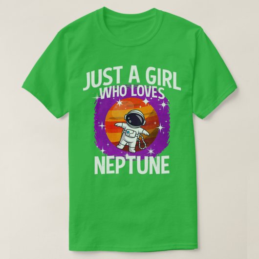 海王星を愛する女の子 Tシャツ (デザイン正面)