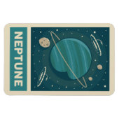 海王星レトロ銀河系UFO マグネット (横)