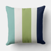 海王星、シーシェル、グリーンとネイビーストライプズ クッション (裏面)