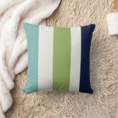 海王星、シーシェル、グリーンとネイビーストライプズ クッション (ブランケット)