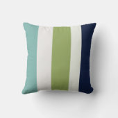 海王星、シーシェル、グリーンとネイビーストライプズ クッション (裏面)