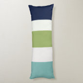 海王星、シーシェル、グリーンとネイビーストライプズ ボディピロー (裏面 (縦))