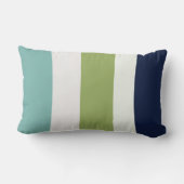 海王星、シーシェル、グリーンとネイビーストライプズ ランバークッション (裏面)