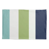 海王星、シーシェル、グリーンとネイビーストライプズ 枕カバー (裏面)