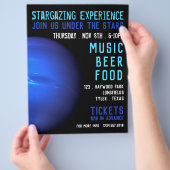 海王星、プラネタリウムイベント広告 チラシ (手)