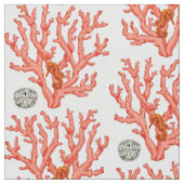 海珊瑚・砂ドル・ヒトデ ファブリック (クローズアップ)