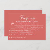 海珊瑚RSVPの応答カード 出欠カード (正面/裏面)