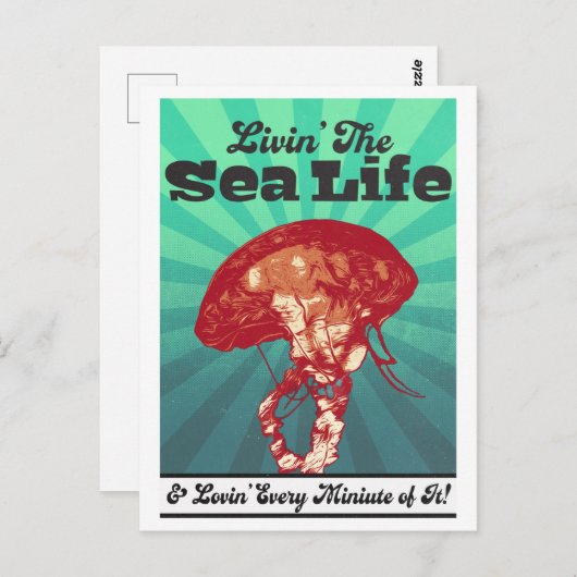 海生クラゲはがき ポストカード (正面/裏面)