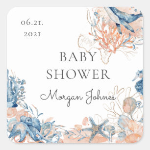 海生サンゴBaby Showerモノグラム スクエアシール