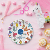 海生動物のカラフル海キャラクター ペーパープレート (パーティー)