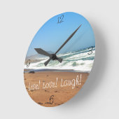 海生愛笑い ラウンド壁時計 (傾斜)