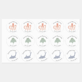 海生活防水サークルシール名ラベル ラベル