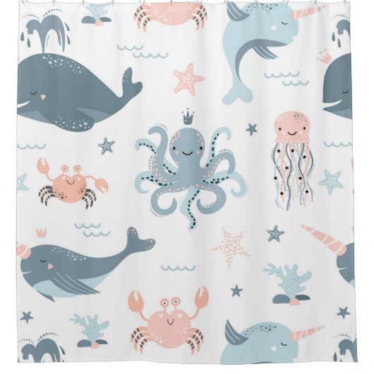 海生活 シャワーカーテン (正面)
