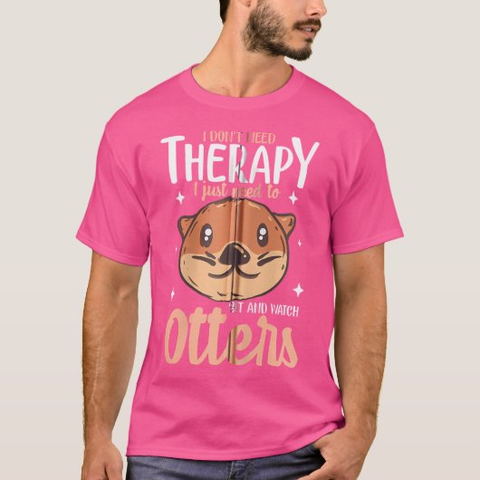 海産魚オッター動物用オッター Tシャツ (正面)