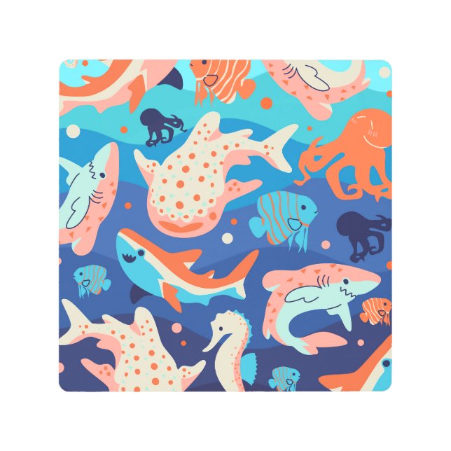 海疑問に思 メタルプリント (正面)