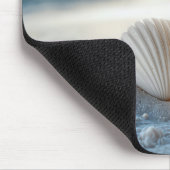 海砂の白い貝殻 マウスパッド (コーナー)