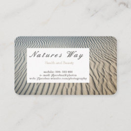 海砂の背景にテクスチャを設定した名刺 名刺