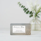 海砂の背景にテクスチャを設定した名刺 名刺 (スタンド正面)