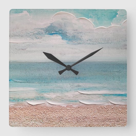 海砂テクスチャ スクエア壁時計 (正面)