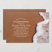 海砂波ビーチ主題ブライダルシャワー 招待状 (正面/裏面)