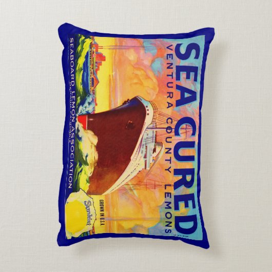 海硬ブランドのレモンのクラートラベル アクセントクッション (裏面(縦))