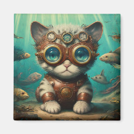 海磁石の中の猫 マグネット