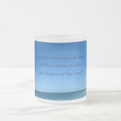 海素晴らしビュー、青い曇りマグカップ フロストグラスマグカップ (中央)