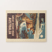 海素晴らしロードオーストラリアイラストレーショントラベルアート ジグソーパズル (横)