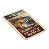 海素晴らしロードオーストラリアイラストレーショントラベルアート マグネット (右側)