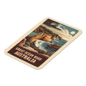 海素晴らしロードオーストラリアイラストレーショントラベルアート マグネット (左側)