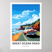 海素晴らしロードオーストラリア旅行プリント ポスター (正面)