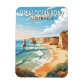 海素晴らしロードオーストラリア旅行芸術ヴィンテージ マグネット (縦)