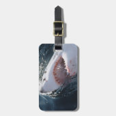 海素晴らし上の白いサメ ラゲッジタグ (正面縦)