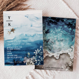 海素朴モノグラム結婚式招待状 招待状