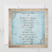 海結婚の写真の枠 招待状 (裏面)