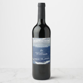 海結婚ウェーブ ワインラベル