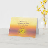 海結婚サンセットカード カード (黄色い花)